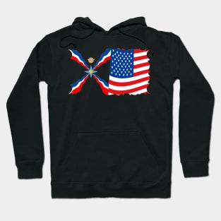 Assyrian American Flags Hoodie